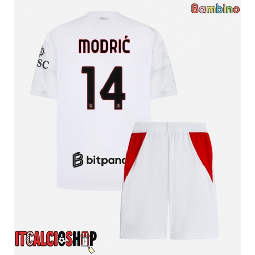 AC Milan Luka Modric #14 Seconda Maglia Bambino 2026-27 Manica Corta (+ Pantaloni corti)